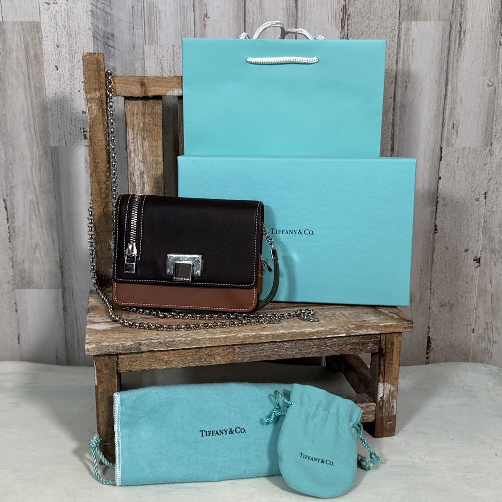 Tiffany & Co Pochette Wallet Wristlet Crossbody With Chain